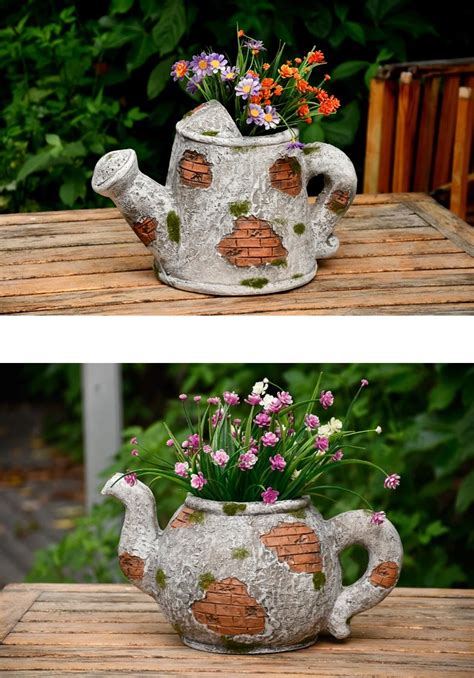 Large Jar Flower Pot Garden Ornaments Rustic Outdoor Decoration