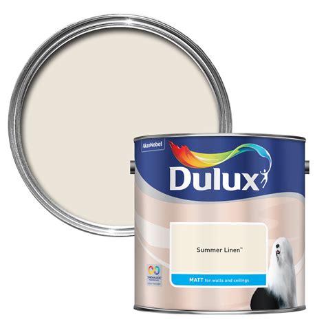 Dulux Summer Linen Matt Emulsion Paint 25l Departments Diy At Bandq