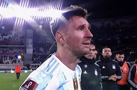 Emotional Lionel Messi Cries During Argentina Interview Celebrations Mundo Albiceleste