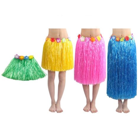 40cm 60cm Tropical Hawaiian Luau Hula Skirt Dress Up Performance Grass