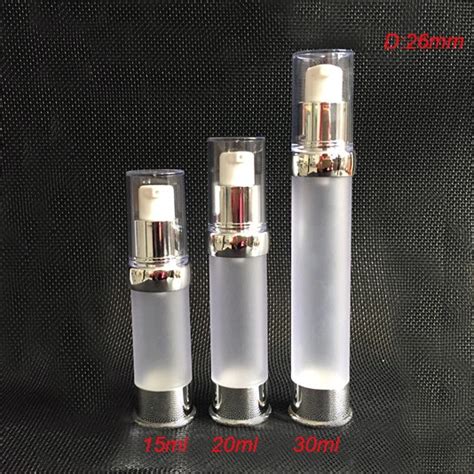 15ml Frosted Airless Bottle With Silver Pump And Bottom Andclean Lid