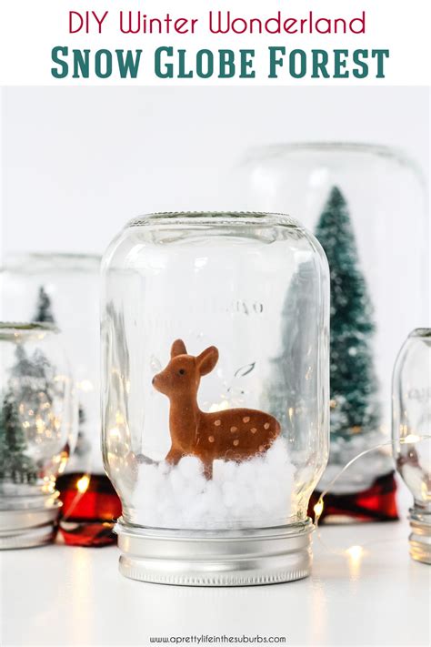 This Diy Winter Wonderland Snow Globe Forest Is A Simple And Cute