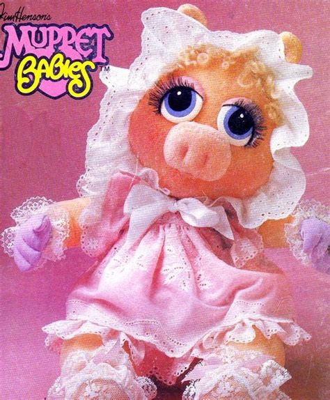 1980s Vogue 8967 Muppet Babies Miss Piggy Stuffed Animal Toy And