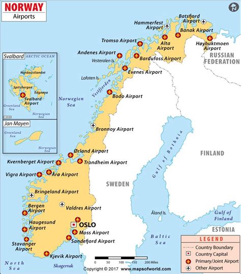 Map Of Norway Airports Norway Map Airport Map Norway