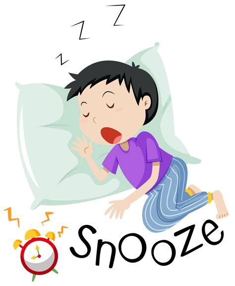 Boy Sleeping With Alarm Clock Snoozing 431293 Vector Art At Vecteezy