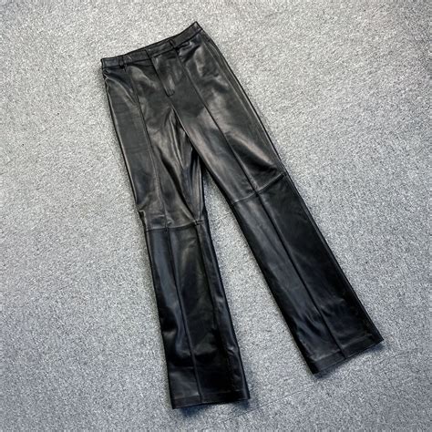 2022 spring autumn women s high quality genuine leather straight pants hot fashion sheepskin