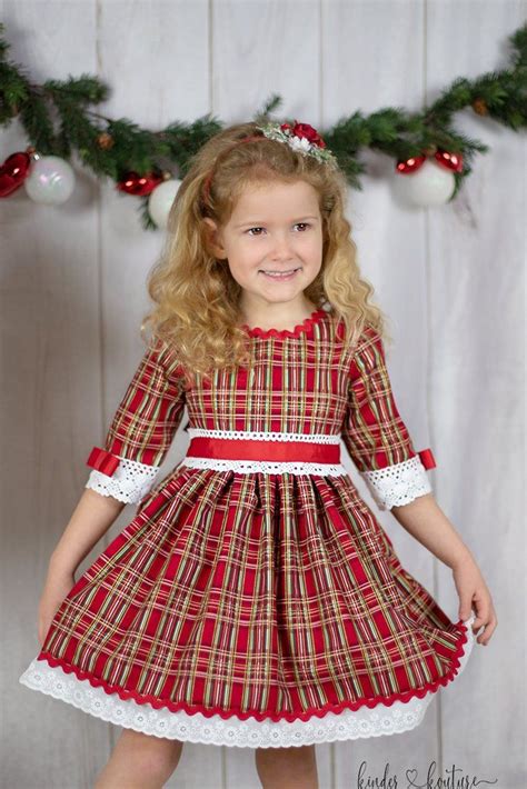 Christmas Plaid Dress Baby Girl Dress Patterns Girls Christmas