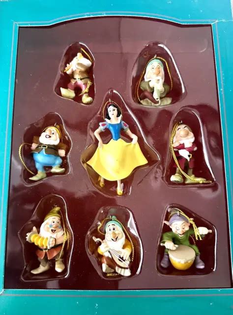 Disney Snow White 7 Dwarfs Christmas Ornament 8 Pc Classic Storybook