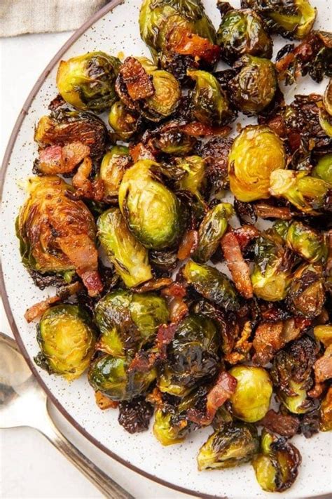 Oven Roasted Brussels Sprouts With Bacon 40 Aprons