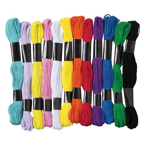 Creativity Street Embroidery Thread Skeins 12 Colors 24 Skeins Per