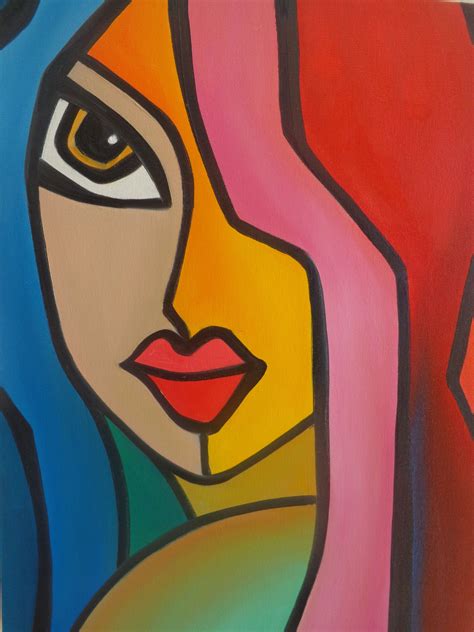 Original Abstract Art Painting Abstract Face Art Abstract Portrait