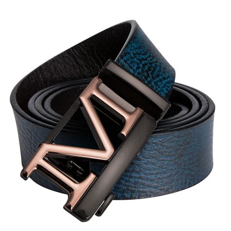 Men Belt Designer High Quality Automatic Buckle Blue Belts For Men Male