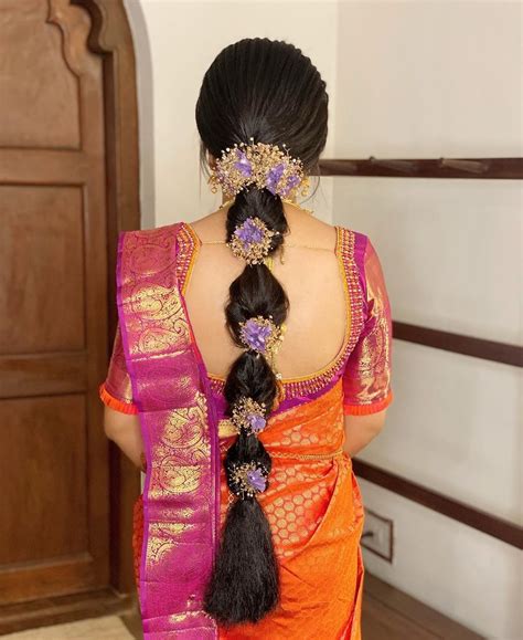 25 Braid Hairstyle For Saree Hairstyle Catalog