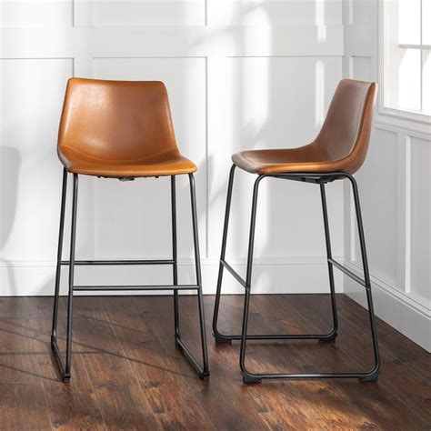 4.9 out of 5 stars 121. Walker Edison 30" Faux Leather Bar Stool 2 pack - Whiskey ...