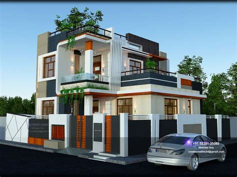 30x45 G1 Corner Small House Design Architecture Architecture Model