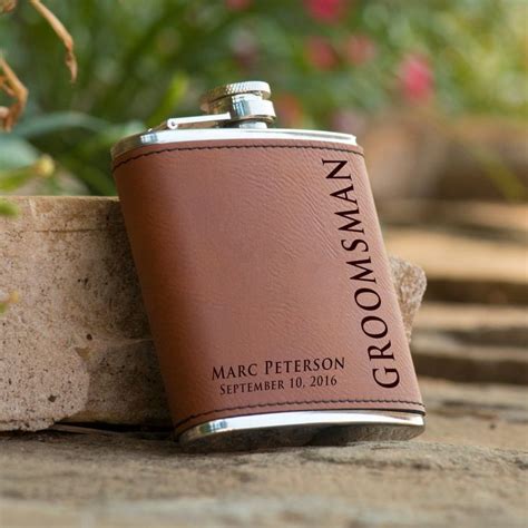 Maybe you would like to learn more about one of these? Personalized 6 oz. Leather Flask Groomsman Flask Best Man ...