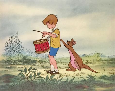 Animation Collection Original Production Animation Cels Of Christopher Robin And Kanga From