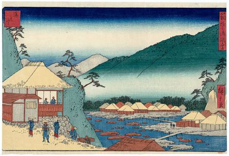utagawa hiroshige yumoto from the series seven hot springs of hakone hakone shichiyu zue