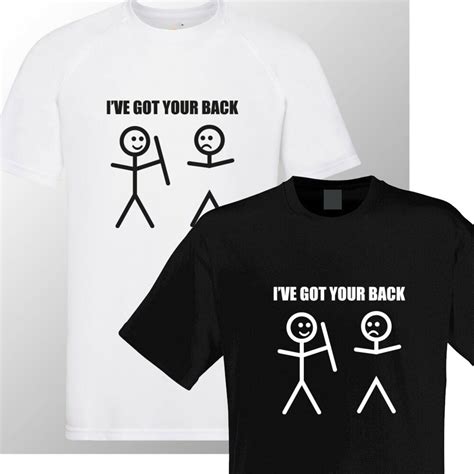 Ive Got Your Back T Shirt Funny Stickman Design Joke Etsy