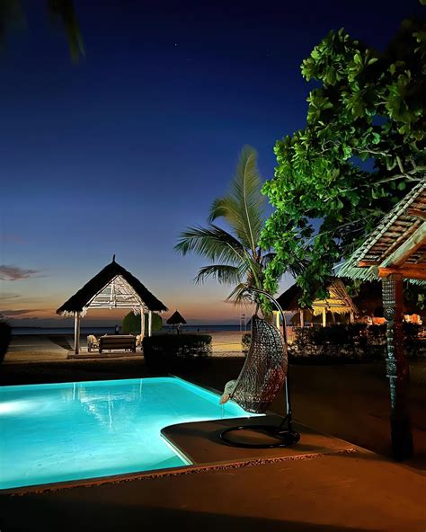 Gold Zanzibar Beach House And Spa Resort Nungwi Zanzibar Tanzania Resort Pool Night View