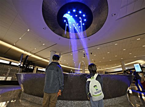 New Water Sculpture Unveiled Inside Laguardia Airports Renovated