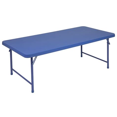 493 Foot Kids Blue Plastic Folding Activity Table Play Table