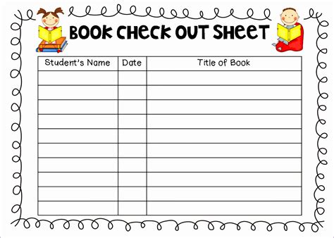 Free Printable Library Checkout Sheets Aulaiestpdm Blog