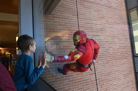 superheroes surprise patients  childrens hospital colorado