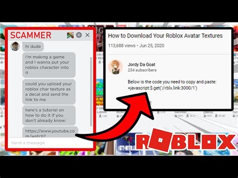Roblox Scam Message