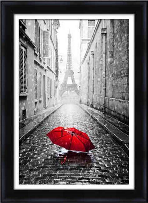 Images Gallery Red Umbrella Paris Eiffel Tower Art Etsy