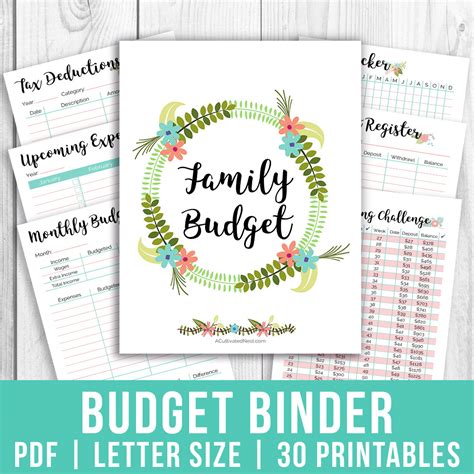 This video walks you through the entire budget binder i've created and gives some ideas on how to use it. Organize Your Finances- Printable Budget Binder- Floral- A ...