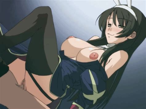 Rule Animated Animated Black Hair Blush Breasts Censored Hitou