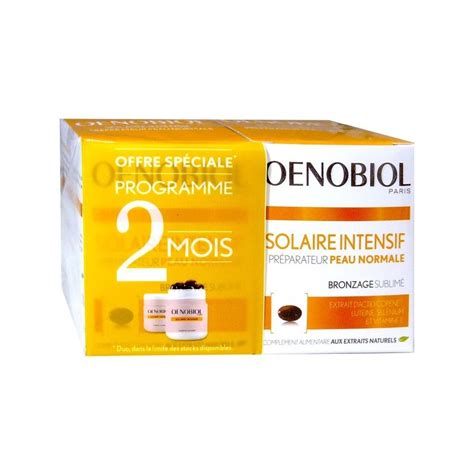 Oenobiol Intensive Sun Care For Normal Skin Batch Of 2 Boxes Of 30