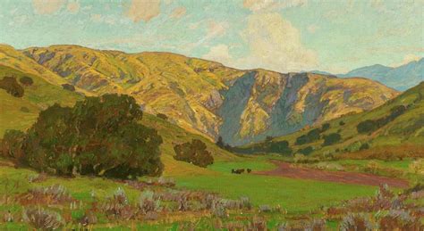 Meadow With Distant Hills Painting By William Wendt Pixels
