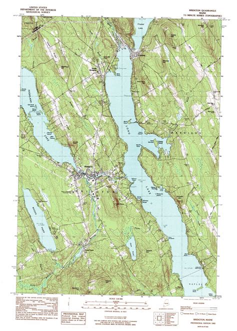 Bridgton Topographic Map 124000 Scale Maine