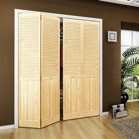 Louvered Manufactured Wood Primed Bi Fold Doors Bifold Doors Wood