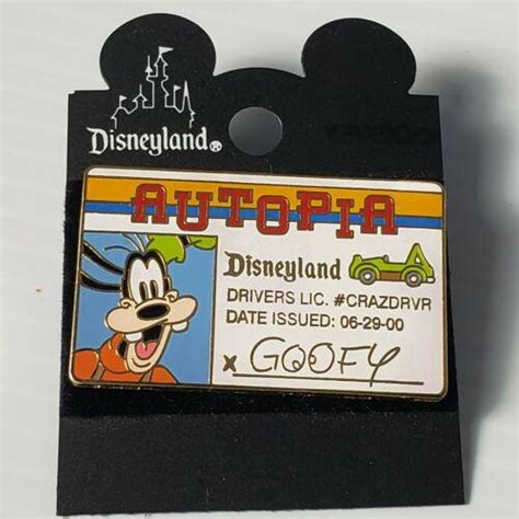 Goofy Autopia Drivers License Series Disney Collectors Trading Pin