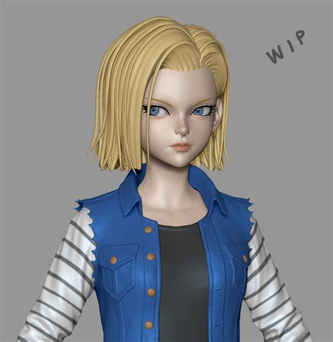 Artstation Android 18 Wip Re Gan Androide 18 Androide Androide 17