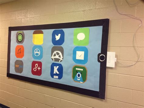 Bulletin Board Made Into An Ipad Got The Idea From Pinterest This Is
