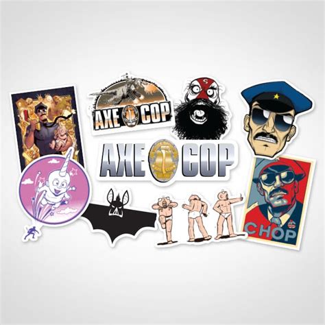 Custom Axe Cop Stickers Quality Stickers