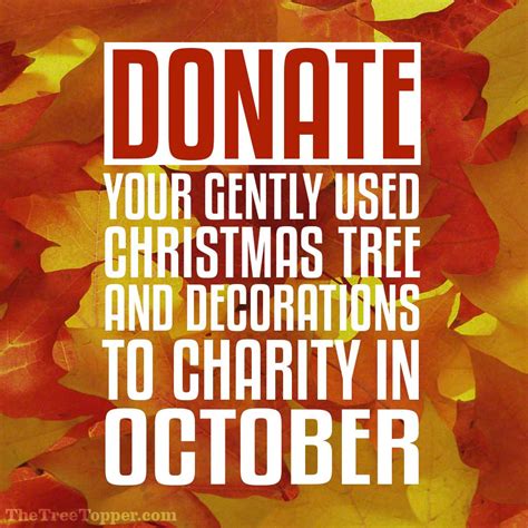 Donate Your Gently Used Christmas Tree And Decorations To Charity In