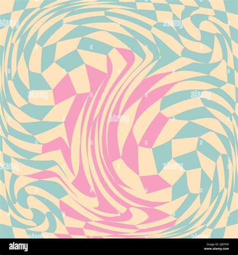 1970 Wavy Swirl Seamless Pattern In Orange And Pink Colors Seventies
