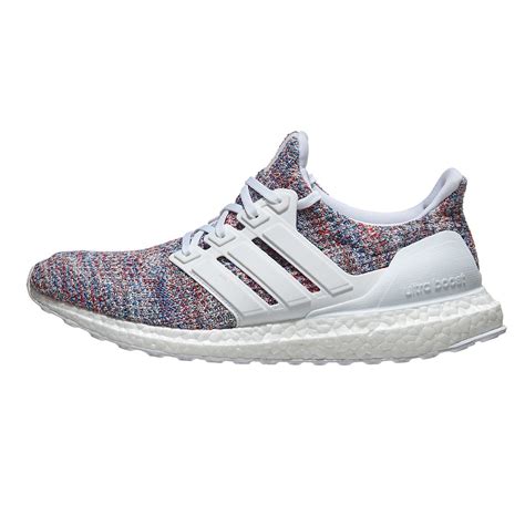 Adidas Ultra Boost 18 Men S Shoes White White Blue 360° View Running Warehouse