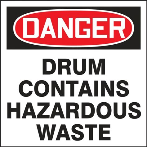 Accuform Signs Mhzw105evp Danger Hazardous Waste Drum And Container