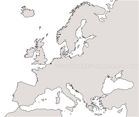Blank Map Of Europe No Boundaries