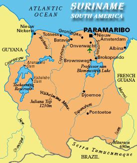 More images for suriname map » Suriname - Paramaribo - Kabalebo