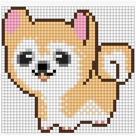 Puppy Pixel Art Grid Dog Pixel Art Brik Pixel Art Grid