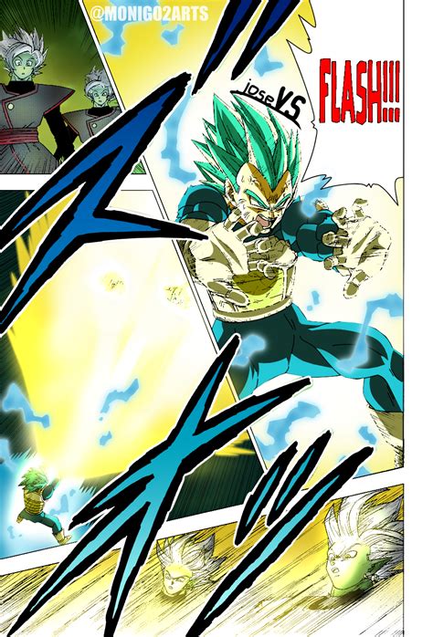 Vegeta Gamma Burst Flash Vs Zamasus Dbs Manga 25 By Monig02 On Deviantart