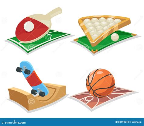 Sport Cartoon Icons Set Vector Illustration Stock Vector Illustration