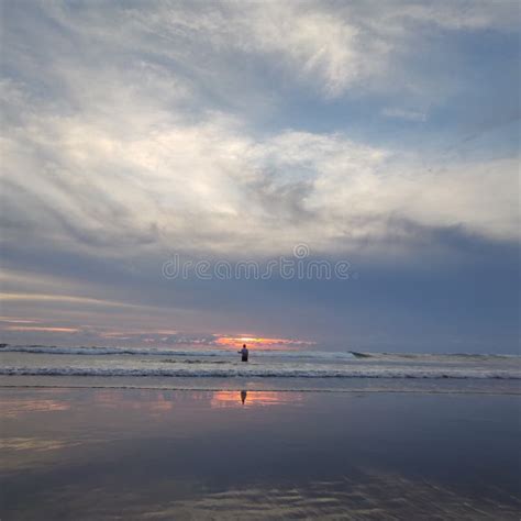 Sunset At Kuta Beach Bali Nature View Stock Photo Image Of Sunset